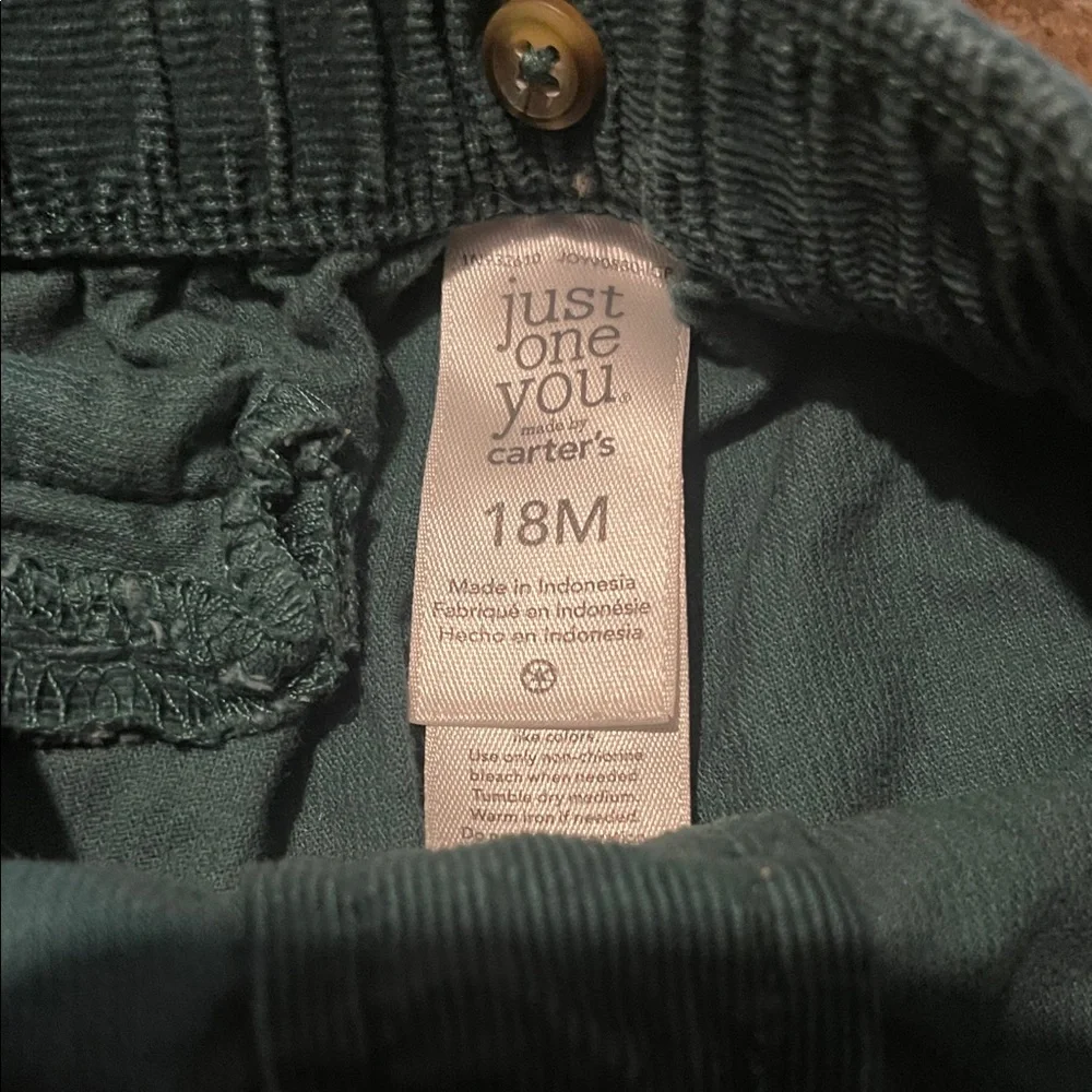 Just One you Carter's Teal Corduroy Kids Pants - Picture 4 of 7